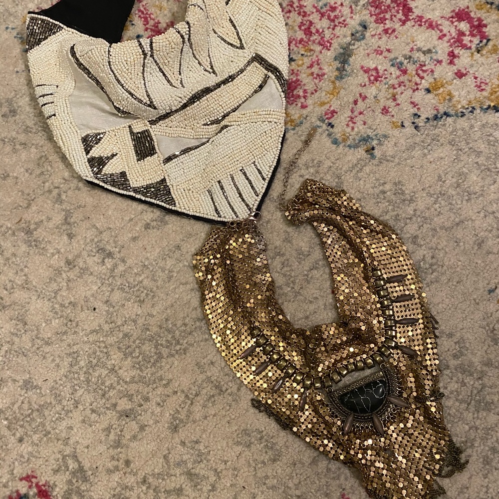 Necklace Bundle! Free people (gold)+scarf necklace